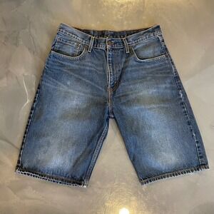 Levis 569 Loose Straight Denim Shorts Mens 32 Blue Medium Wash Jorts 00569-0174